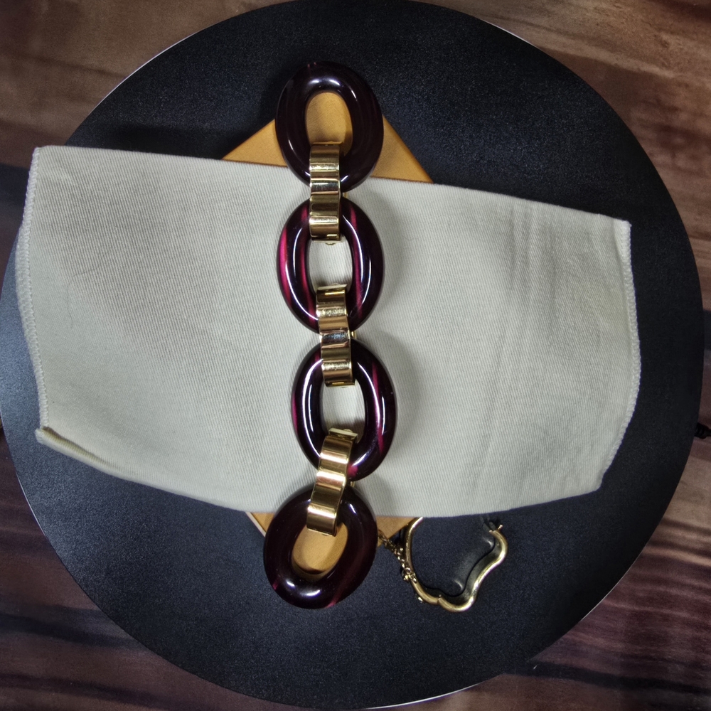 LOUIS VUITTON Gimia Crew Bracelet In Bordeaux - FULL INCLUSION - COA - Picture 8 of 14